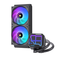 Refroidisseur de processeur de jeu ARGB 2026 en promotion, radiateur liquide PWM LED 12V, ventilateurs de refroidissement pour boîtier d'ordinateur, compatible Intel et AMD