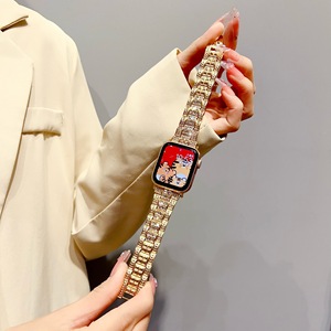 Ultra 49mm 41mm 45mm Correa 2025 Nuevas correas de reloj de acero inoxidable con diamantes de imitación para <span class=keywords><strong>Apple</strong></span> <span class=keywords><strong>Watch</strong></span> Series 8 7 6 - Product Image 4