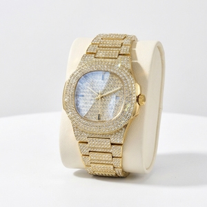 Reloj de Lujo Unisex de Cuarzo con Diamantes, Esfera de 40 mm, Resistente al Agua, de Aleación - Product Image 1