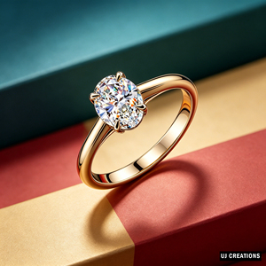 Anillo de Compromiso Solitario con Diamante Clásico de Corte Brillante Redondo para Mujer, Oro Sólido de 18K, Engaste de Puntas, Joyería Fina - Product Image 3