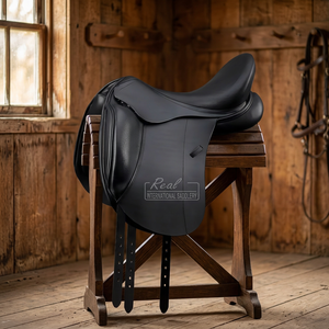 Sellerie Internationale de Haute Qualité en Cuir Véritable Confortable et Durable pour Dressage, Couleurs Personnalisables, Style Anglais - Product Image 4