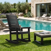 Chaise confortable de style moderne en HDPE pour la maison, les loisirs, le balcon, le jardin, meubles d'extérieur, ensemble de meubles d'extérieur