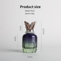 Flacon de parfum de luxe en verre 50 ml, vide, rechargeable, avec pulvérisateur à pompe à sertir, pour marque de niche, sérigraphie