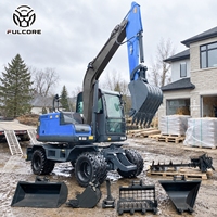 Efisiensi Kerja Tinggi Mini Excavator FULCORE Kapasitas Bucket 0.27m³ Kemampuan Manuver Tinggi untuk Penanganan Material Mini Excavator
