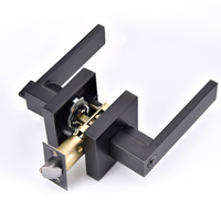 Poignées de porte modernes à levier pour chambre à coucher, dorées, lisses, en bois, avec contrôle tactile ambidextre, faciles à utiliser, directement de l'usine