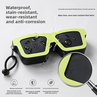 Nouvel étui de rangement pour lunettes en silicone de type fermeture éclair, étui à lunettes portable, étanche, anti-poussière, porte-lunettes de soleil avec cordon