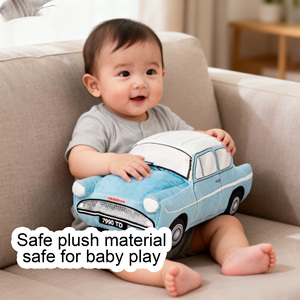 Giocattolo di Peluche Personalizzabile a Forma di Auto, Fatto a Mano con Imbottitura in Cotone PP, Design Morbido e Adorabile in Stile Cartone Animato - Product Image 2