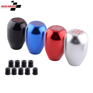 Poignée de levier de vitesses en alliage d'aluminium Auso-Racing, 5 vitesses, boîte de vitesses manuelle, rouge, bleu, noir, argent - Product Image 1