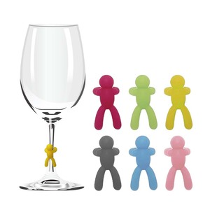 Marcadores de Copas de Vino de Silicona, 6 Piezas, con Formas Lindas, Aptos para Uso Alimentario, Lavables, Accesorios para Vino, Venta al Por Mayor - Product Image 2