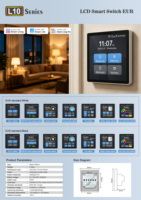 Einzigartiger Bestseller Tuya WLAN Zigbee LCD-Touchpanel Intelligenter Lichtschalter 1/2/3/4-fach Lichtschalter Sprachsteuerung Alexa Google