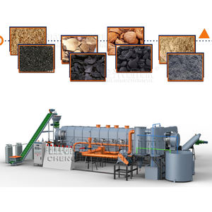 Horno de Carbonización Continua Duradero para Tallos de Soja, Reciclaje Comercial de Biomasa, Maquinaria Industrial de Carbonización - Product Image 1