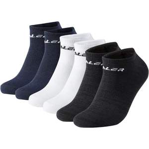 Ealer Chaussettes basses pour femme, fines, respirantes, décontractées, athlétiques, en spandex et polyester, lot de 3, bleu marine, noir, blanc - Product Image 5