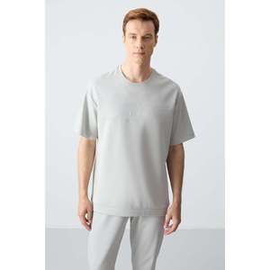 Ensemble de survêtement basique pour homme en coton texturé épais et doux, coupe oversize - 85261 - Stone/rock - Product Image 2