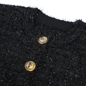 24218 <span class=keywords><strong>Cardigan</strong></span> da donna di alta qualità, novità primavera/autunno, in maglia elastica a maniche lunghe con nappe e bottoni dorati, girocollo. - Product Image 2
