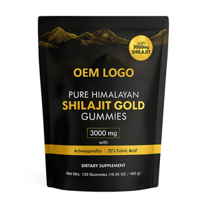 Gomitas de Shilajit del Himalaya 100% Naturales OEM, Apoyan la Salud del Corazón, el Cerebro y Celular, Mejoran la Inmunidad en Adultos - Product Image 1