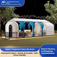Chambre étoile carrée transparente personnalisée Tente en PC pour activités de plein air moderne pour dîner Camping chez l'habitant Zones scéniques Chambre soleil