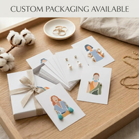 Minimalistische Geometrische Frauenfigur Schmuck-Ohrring-Präsentationskarte Weißer Karton Vollfarbdruck Individuelles Logo OEM Großhandel