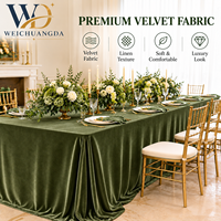 Nappe en tissu de lin velours de qualité supérieure, personnalisable, lavable, couleur vert matcha, pour mariage, banquet, fête, table de desserts