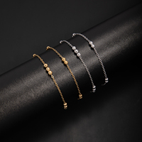 Bracelets chaîne tendance minimalistes géométriques en acier inoxydable plaqué or PVD 18 carats, étanches, personnalisables en gros pour femmes