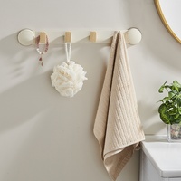 Porte-manteau mural moderne à trois crochets, style crème, pour porte ou mur, adhésif robuste sans perçage