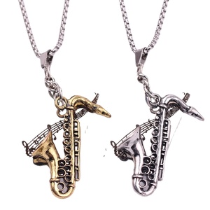 맞춤 맞춤 악기 펜던트 목걸이 새겨진 특별 날짜 이름 생일 기념일 선물 매력 보석 - Product Image 1