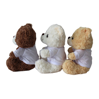 Ours en peluche mignon en peluche d'animal de conception personnalisée avec le motif blanc de coeur d'I Love U de T-shirt
