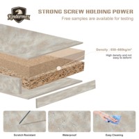 Precio de Fábrica, MDF con Revestimiento de Melamina con Aspecto de Piedra, 8mm-36mm, Grosor Personalizado, Resistente al Fuego y a la Humedad, Superficie Lisa, Decorativo para Hoteles
