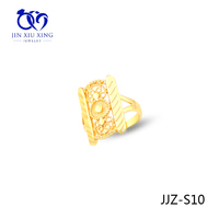 JXX JJZ-S10 Alliance de mariage creuse asymétrique en or, bijoux rétro, bague simple pour homme, alliance de mariage
