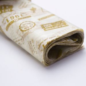 Papier alimentaire de qualité supérieure pour hamburgers, imprimé avec logo, double face, résistant à la graisse, enduit de silicone, taille personnalisée, pour bonbons, sandwichs, gâteaux - Product Image 1