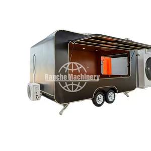 Carrito de Comida Remolcable de Acero Inoxidable para Restaurante, para Café, Snacks, Helados y Comida Rápida, Aislado para Uso en Exteriores - Product Image 1