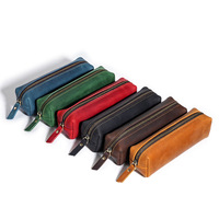 Pochette Organisateur de Documents en Cuir PU avec Fermeture Éclair, Personnalisable avec Logo, pour Hommes d'Affaires, Étudiants, Idéale comme Étui à Stylos et Crayons, Parfait pour un Cadeau