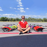 GOOSKY RS7 700 Class 3D Flybarless Elektro-RC-Helikopter-Bausatz Rosa/Gelb/Orange Flugzeugrahmen ohne Rotorblätter
