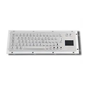 Keyboard Kios Baja Tahan Karat Logam Tahan Air IP65 dengan Touchpad