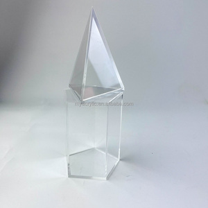 Tùy Chỉnh Hình Dạng Khác Nhau <span class=keywords><strong>Acrylic</strong></span> Mặt Dây Chuyền Trong Suốt Tam Giác Kim Tự Tháp Nhà Pet Spider Tổ Hiển Thị Hamster Hộp - Product Image 3
