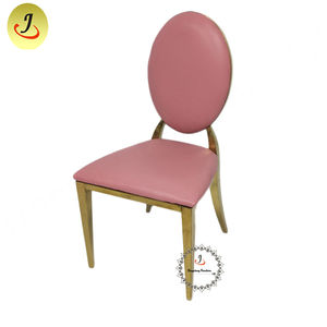 Chaise de salle à manger en acier inoxydable de forme ronde moderne en or JC-SS87, vente en gros, meubles de maison, événements, fêtes - Product Image 3