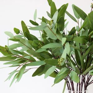 Planta Artificial Realista en 3D, Rama Individual con Hojas de <span class=keywords><strong>Eucalipto</strong></span>, <span class=keywords><strong>Hoja</strong></span> de Dinero, Decoración Navideña para el Hogar, Bodas, Centros Comerciales y Hoteles - Product Image 4