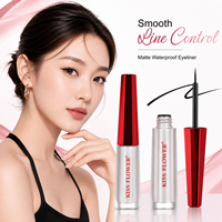 KISS FLOWER Eyeliner Liquide Mat Imperméable Longue Tenue Anti-Bavures Haute Pigmentation Séchage Rapide Précision Marque Privée