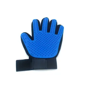 wholesale pet cat bathing tools pet grooming hair gloves for dogs hair remover silicone pet grooming gloves