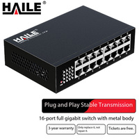Commutateur réseau HAILE 16 ports 10/100M non géré, appareil réseau Ethernet pour système de vidéosurveillance