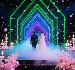 رومانسي كامل حفل زفاف نظام ليزر ضوء دخان الثلج آلة للعريس - Product Image 4