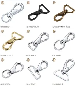 Brass Push Gate U Shape Solid Antique Brass Swivel Trigger Bronze Brass Snap Hook For Dog Leash