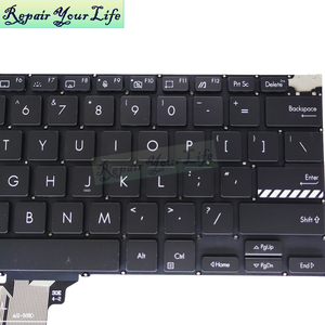 คีย์บอร์ดเรืองแสงของ US สำหรับ <span class=keywords><strong>Asus</strong></span> Pro 14 M3400 X3400 K3400 Pro X7400 N7400โอแอลอีดี K6400 M7400แป้นพิมพ์ K3401 <span class=keywords><strong>M3401</strong></span> M6400สีดำใหม่ - Product Image 2