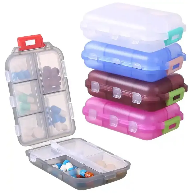 Promotionele Geneeskunde Pil Case 7 Dagen 10 Compartiment Organizer Medicine Box Plastic Pil Houders