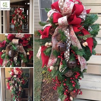 Amerikanische Weihnachts wand dekorationen Künstlicher 60 cm umgedrehter Baum mit roten Beeren simulations bäumen