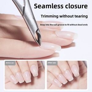 Pince à cuticules exfoliante en acier inoxydable pour éliminer les peaux mortes, outil de manucure et pédicure, produits de réparation des ongles et des pieds, vente en gros - Product Image 2
