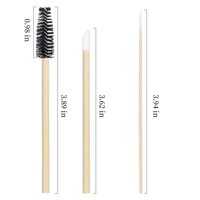 Beiqili 50 pièces Applicateurs de mascara jetables en bambou écologiques avec manches en nylon noir, Brosse à cils, Hisopos de maquillage