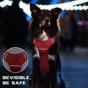 Pabrik grosir HIPHOPPET <span class=keywords><strong>Harness</strong></span> anjing taktis rompi reflektif tanpa tarikan dapat disesuaikan dengan pegangan nilon tahan lama untuk anjing besar - Product Image 5