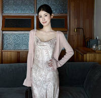 Robe longue élégante sans manches à imprimé floral, décontractée, en satin doux et ajusté, pour femme - Collection été 2026 - Grande Vente