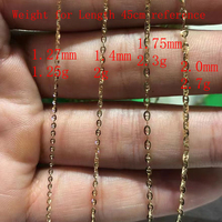 Accessoires de Joaillerie Fine Or Massif 18 Carats Au750 Chaîne Maille Ancre en Rouleau Nouveau Modèle Collier pour Fabricants