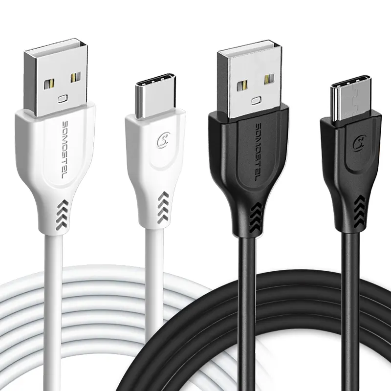 SOMOSTEL kabel Data SMS-BT01USB, pengisi daya Cepat saluran daya 3.1 A 4ft/1.2 M dan kabel transmisi Cepat